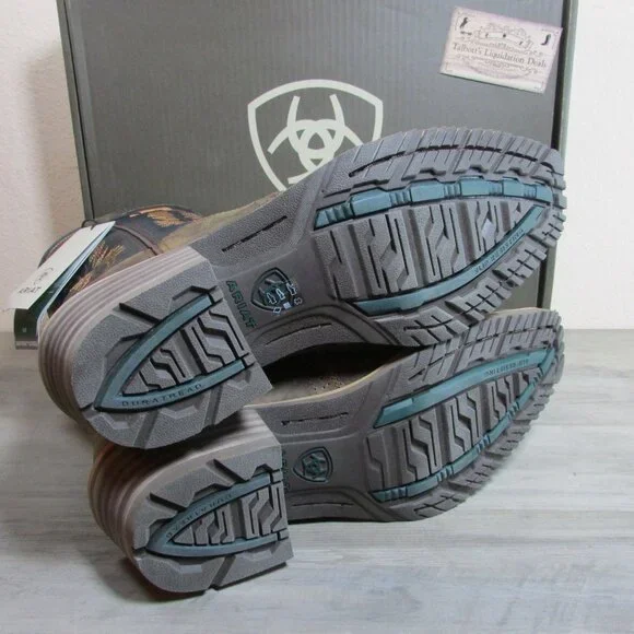 Ariat Men's Hybrid Roughstock Square Toe 12" Boots Fiery Brown Crunch/Western Bl - Picture 4 of 4